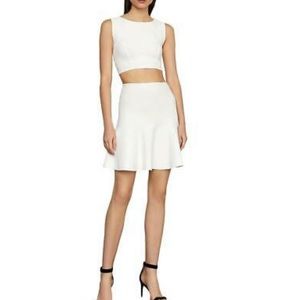 NWT BCBGMAXAZRIA Womens Ingrid Ivory Fit & Flare Comfy A-Line Skirt Size Small